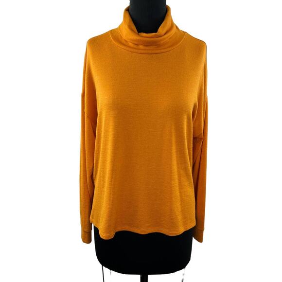 WILFRED Free Orange S Top Rayon Turtleneck Long Sleeves Pullover Regular Fit - Picture 1 of 9